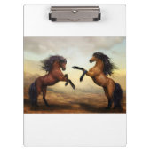 paar wilde paarden klembord (Voorkant)