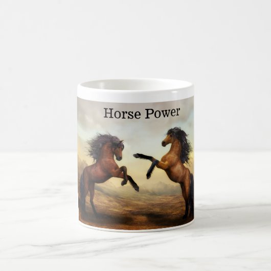 paar wilde paarden koffiemok (Center)