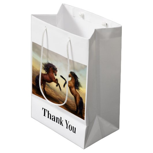 paar wilde paarden medium cadeauzakje (Voorkant Gekanteld)