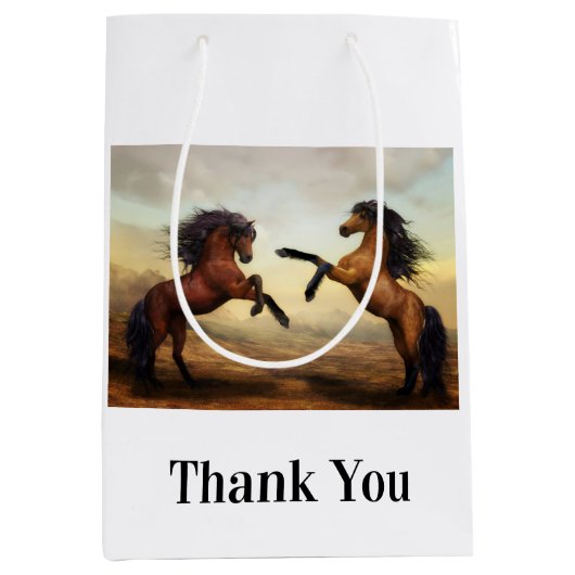 paar wilde paarden medium cadeauzakje (Voorkant)