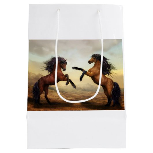 paar wilde paarden medium cadeauzakje (Achterkant)