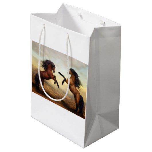 paar wilde paarden medium cadeauzakje (Achterkant Gekanteld)