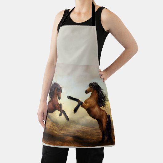 paar wilde paarden schort (Insitu)