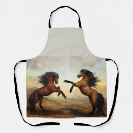 paar wilde paarden schort