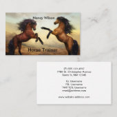paar wilde paarden visitekaartje (Voorkant / Achterkant)