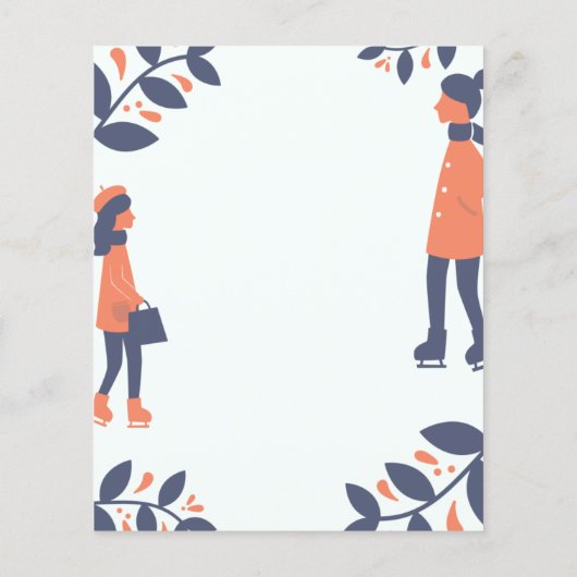 Paar Winter Love Wedding Flyer (Achterkant)