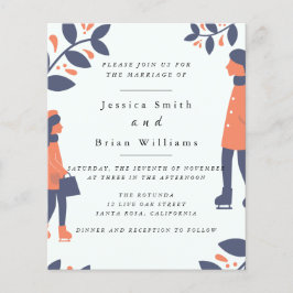 Paar Winter Love Wedding Flyer