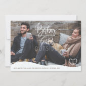 Paar wintergroeten Baby zijn koude buitenzijde Feestdagenkaart (Voorkant)