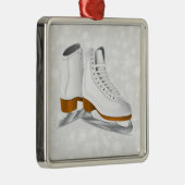 paar witte ijs schaatsen metalen ornament (Rechts)