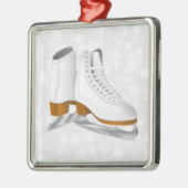 paar witte ijs schaatsen metalen ornament (Links)
