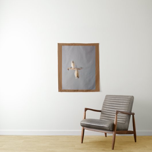 Paar witte zwanen tapijt wandkleed (In situ)