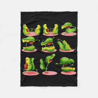 Paar Yoga Groente Avocado Meditatie Avocato Sup Fleece Deken