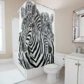 Paar Zebra Douchegordijn (In situ)