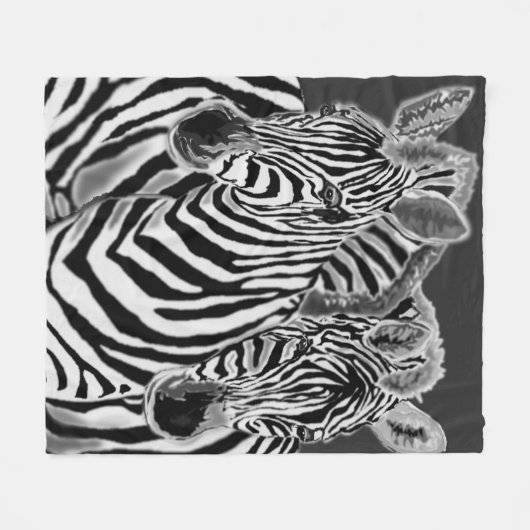 Paar Zebra fleece deken (Voorkant (Horizontaal))