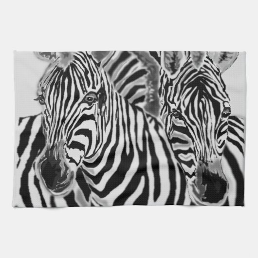Paar Zebra keukenhanddoek (Horizontaal)