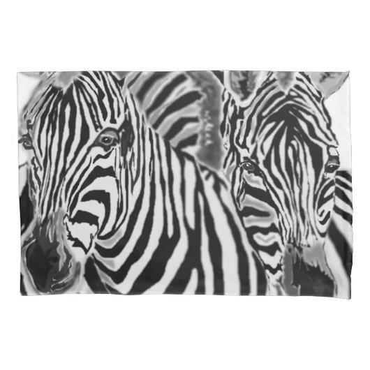 Paar Zebra Kussen Hoesje Kussensloop (Voorkant)