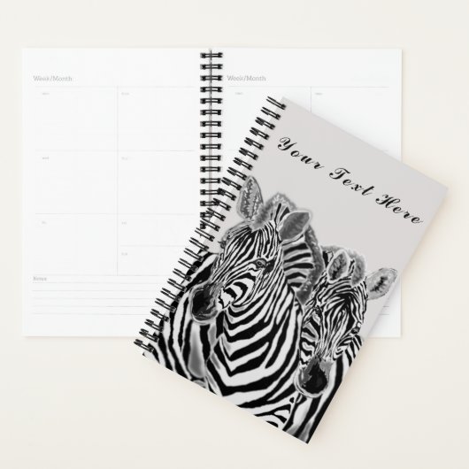 Paar Zebra Planner met aangepaste tekst (Display)