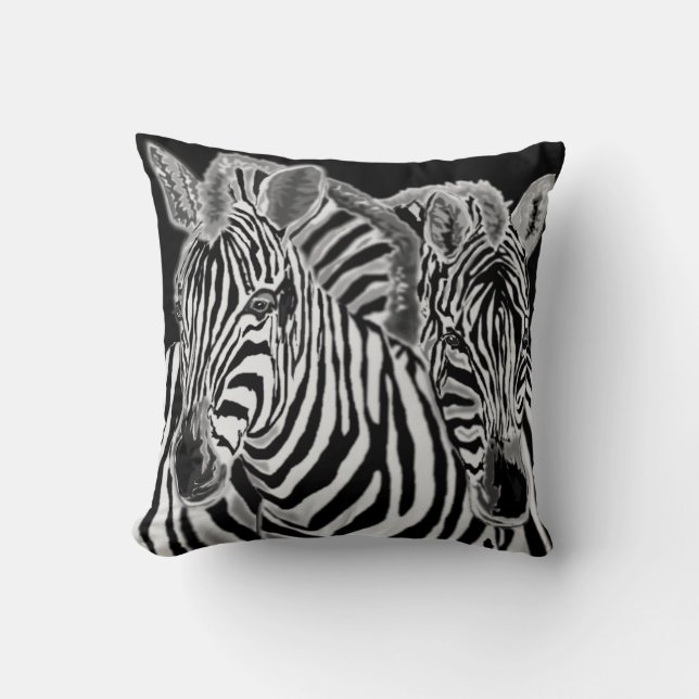 Paar Zebra Sierkussen (Voorkant)