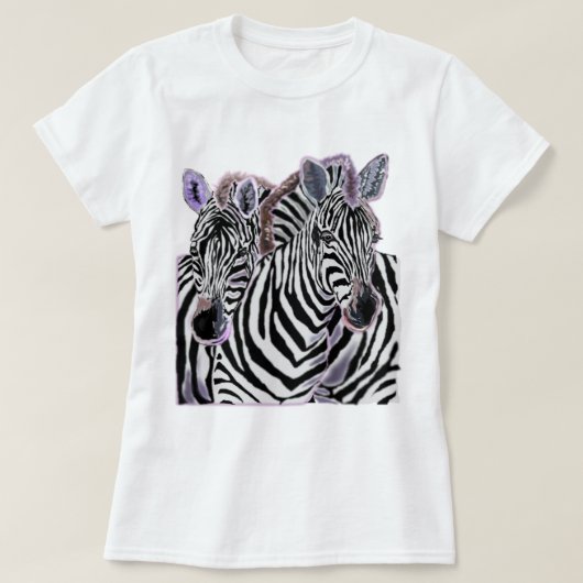 Paar Zebra T-shirt (Design voorkant)