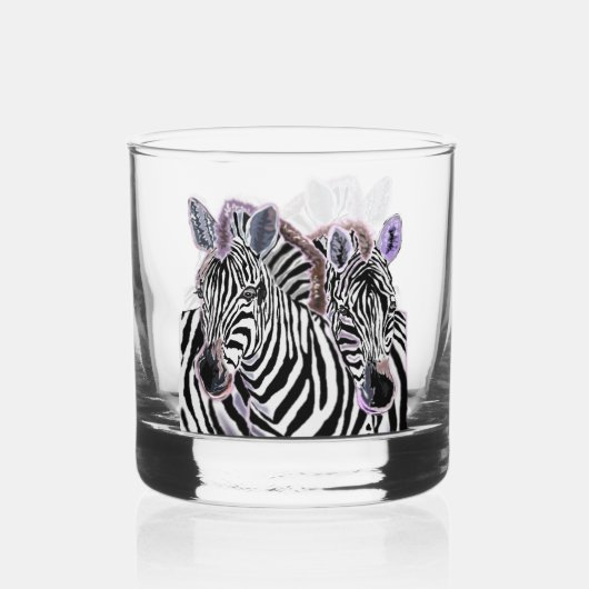 Paar Zebra Whisky Glas (Voorkant)