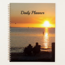 Paar Zittend op Florida Beach Dagelijkse Planner