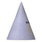 Paar zittend op Yellow Crescent Moon Angry Face Feesthoedjes (Links)