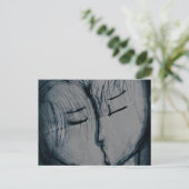 paar zoenen, romantisch briefkaart (Staand voorkant)
