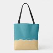 Paar Zonnebaden op het strand Gepersonaliseerd Tote Bag (Achterkant)