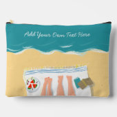 Paar Zonnebaden op Strand Custom Text Vakantie Etui (Voorkant)