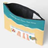 Paar Zonnebaden op Strand Custom Text Vakantie Etui (Open)