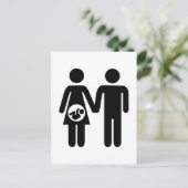 Paar zwangere baby aankondigingskaart (Staand voorkant)