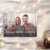 Paar Zwangerschap Aankondiging Kerstmis Kaart