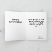  paar zwart kat op rock Jubileum Kaart (Binnen)