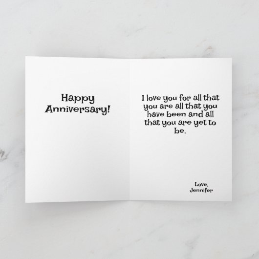  paar zwart kat op rock Jubileum Kaart (Binnen)