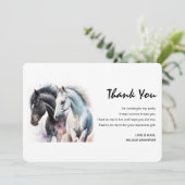 Paar zwart-wit in Waterverf Bedankkaart (Staand voorkant)