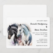 Paar zwart-wit in Waterverf Kaart (Voorkant / Achterkant)