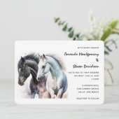 Paar zwart-wit in Waterverf Kaart (Staand voorkant)