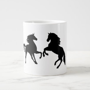 Paar Zwarte Paarden Koffie Mok
