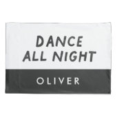 Paar zwarte witte dans de hele nacht slapen de hel kussensloop (Achterkant-Links)