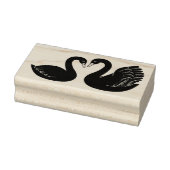 Paar zwarte zwanen rubberstempel (Stempel)