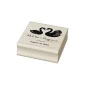 Paar Zwarte Zwanen Save the Date Bruiloft Rubberstempel (Stempel)
