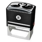 Paar zwarte zwanen zelfinktende stempel (Product)