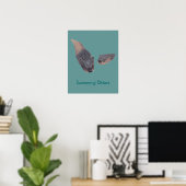 Paar zwemmende otters posters (Thuiskantoor)