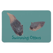 Paar zwemotters Flexibele magneten (Horizontaal)