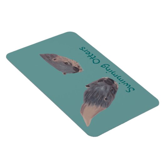 Paar zwemotters Flexibele magneten (Rechterzijde)