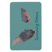 Paar zwemotters Flexibele magneten (Verticaal)