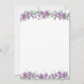 Paarbloemen en uitnodiging voor een groene bruilof (Achterkant)