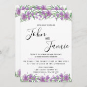 Paarbloemen en uitnodiging voor een groene bruilof (Voorkant / Achterkant)