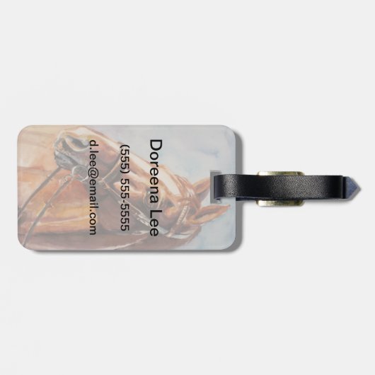 Paard 2 bagagelabel (Achterkant horizontaal)