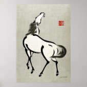 Paard 2 Urushibara Mokuchu  Japanse kunst Poster (Voorkant)